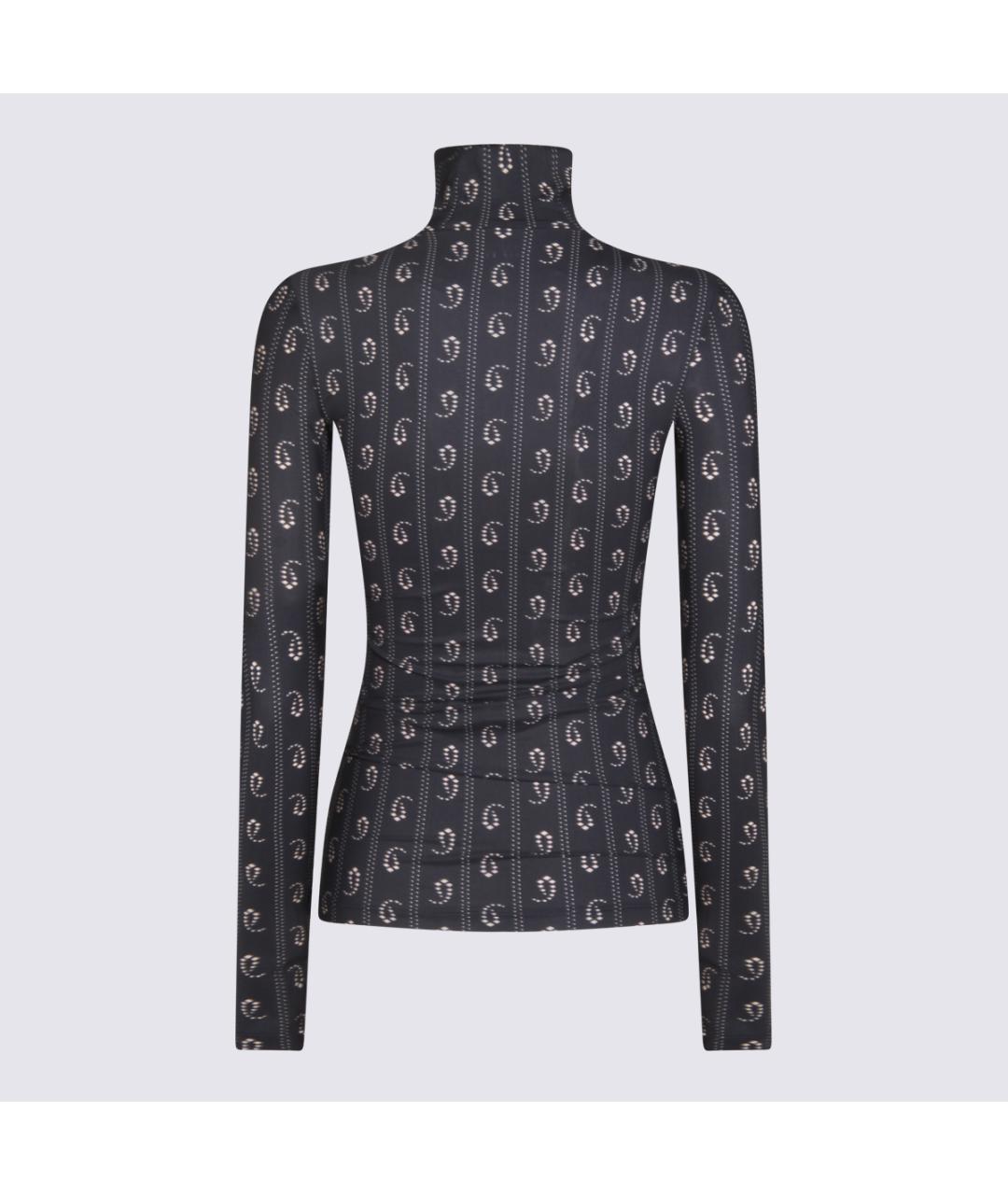 TORY BURCH Темно-синяя полиамидовая водолазка, фото 2