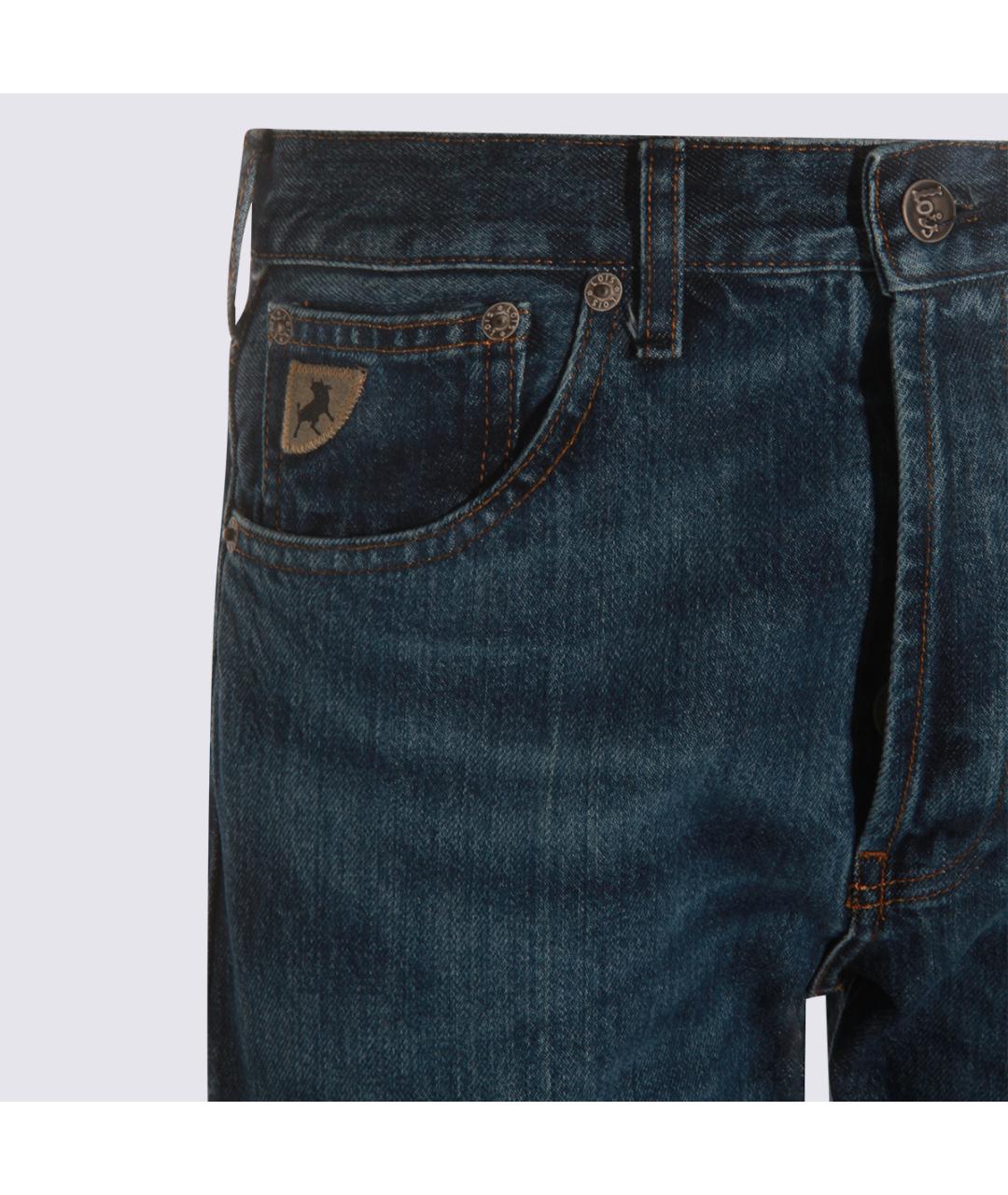 LOIS JEANS Синие хлопковые прямые джинсы, фото 3