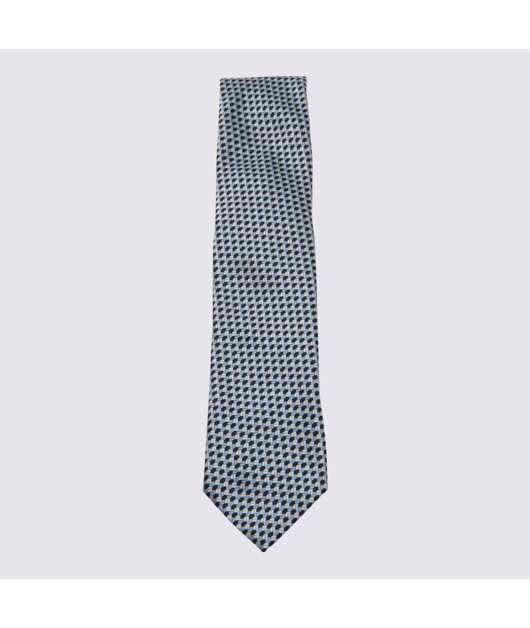 ZEGNA Синий шелковый галстук, фото 3