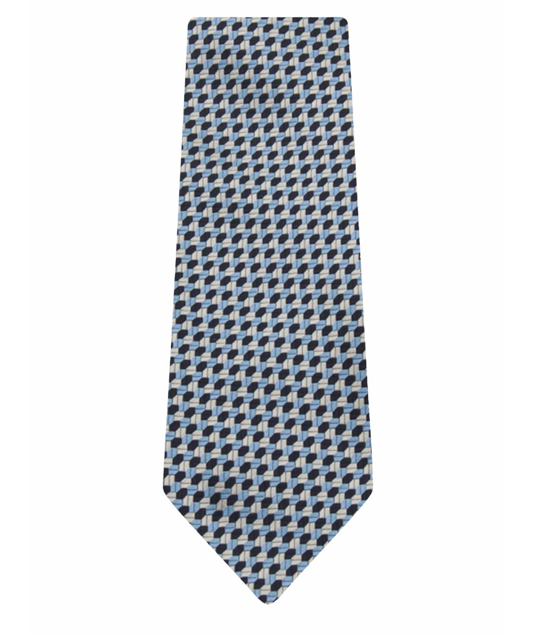 ZEGNA Синий шелковый галстук, фото 1