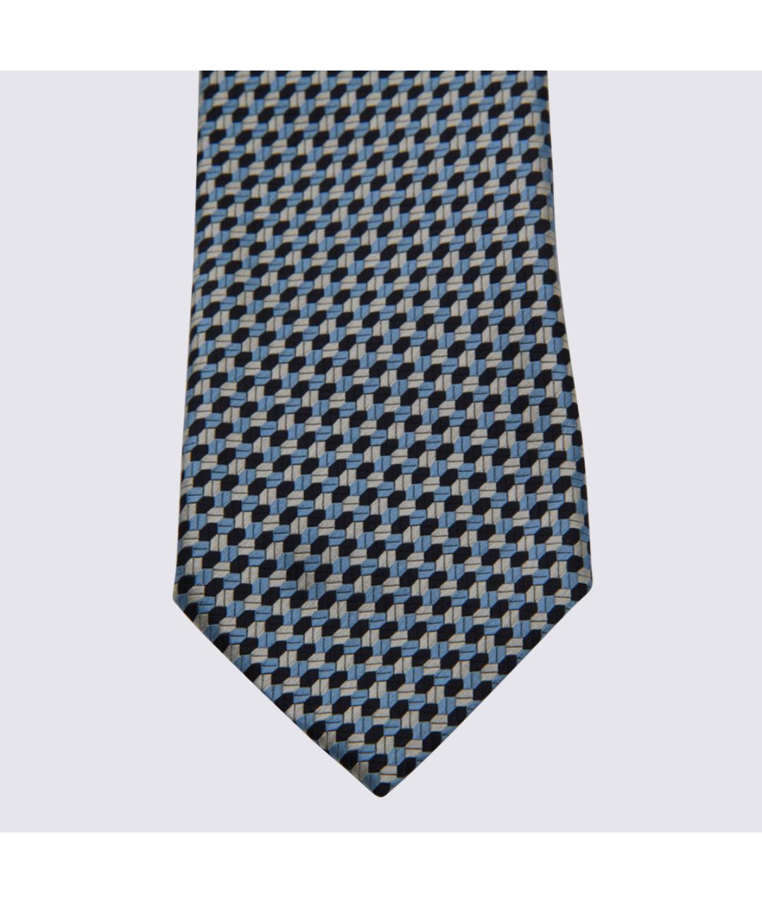 ZEGNA Синий шелковый галстук, фото 2