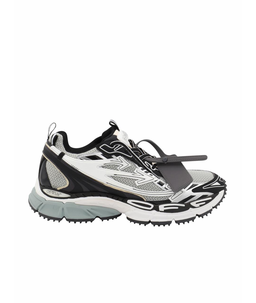 OFF-WHITE Серые синтетические низкие кроссовки / кеды, фото 1