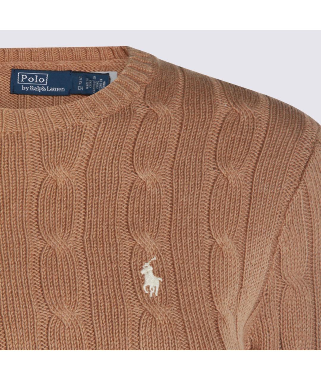 POLO RALPH LAUREN Бежевый хлопковый джемпер / свитер, фото 3