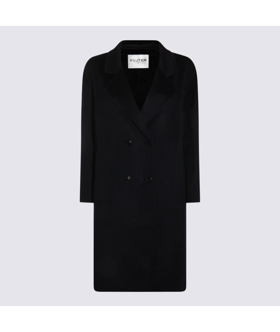KUJITEN Темно-синее кашемировое пальто, фото 5