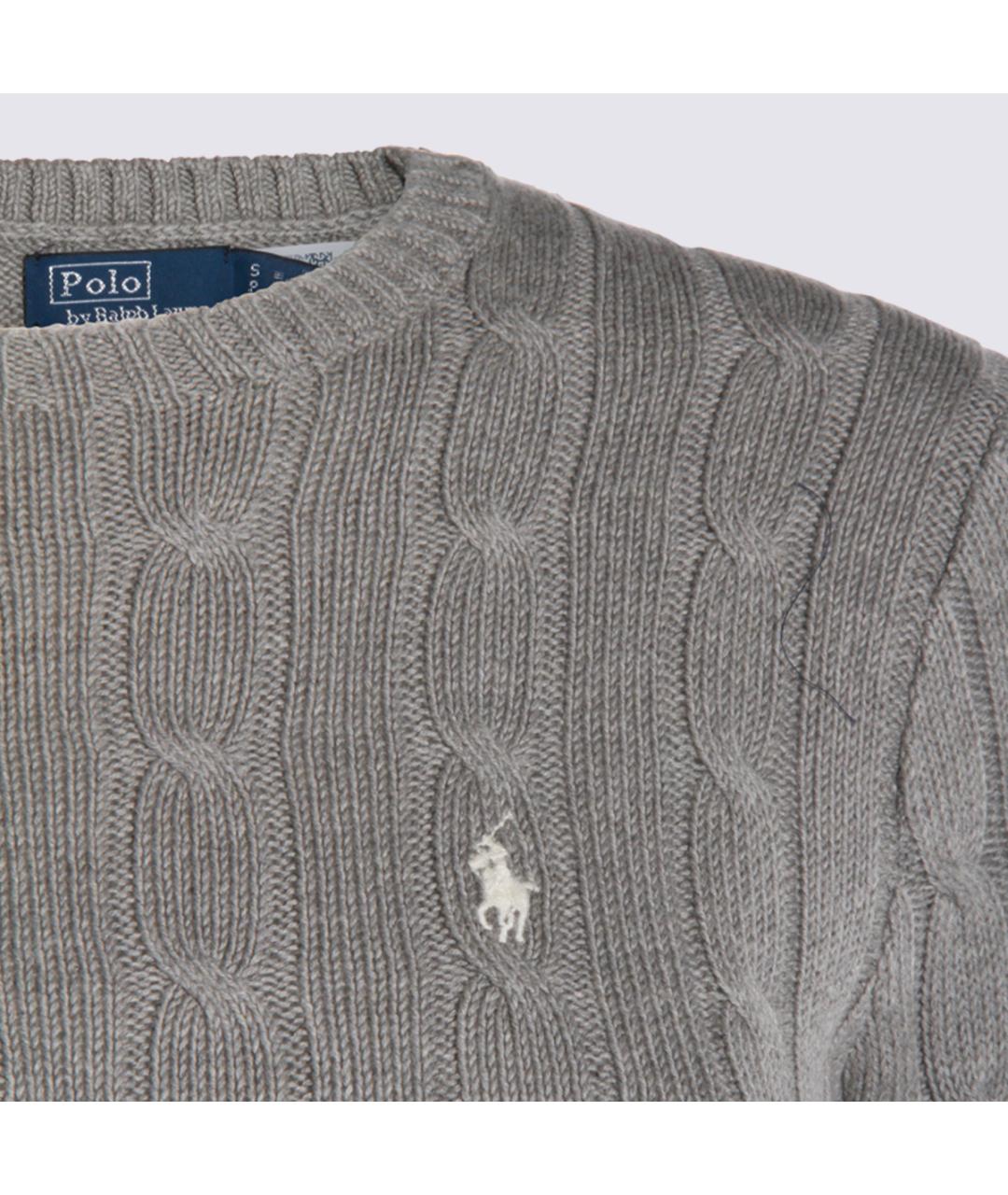 POLO RALPH LAUREN Серый хлопковый джемпер / свитер, фото 3