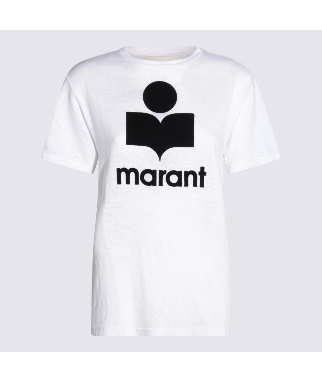 ISABEL MARANT ETOILE Белая льняная футболка, фото 3