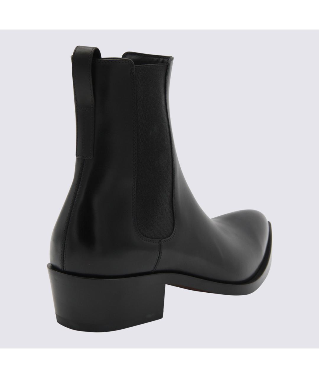 TOM FORD Черные кожаные высокие ботинки, фото 3