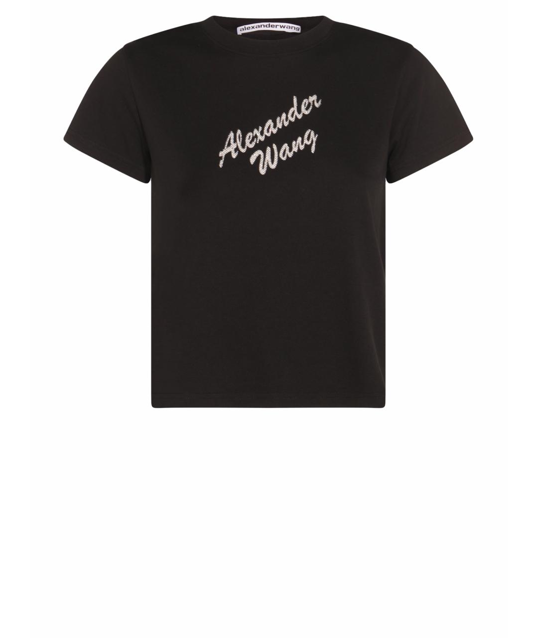 ALEXANDER WANG Черная хлопковая футболка, фото 1