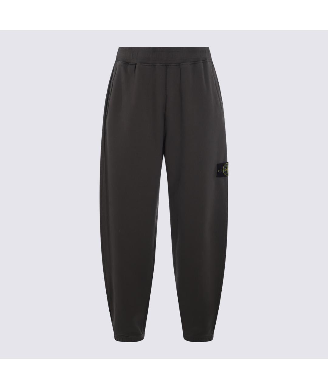 STONE ISLAND Хаки хлопковые повседневные брюки, фото 4