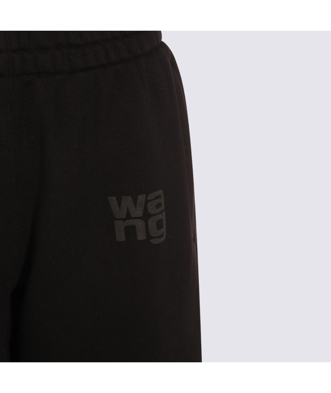 ALEXANDER WANG Черные хлопковые прямые брюки, фото 3