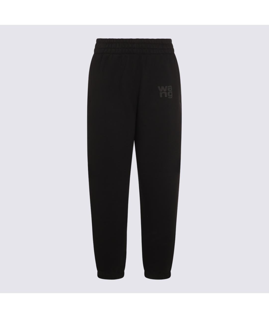 ALEXANDER WANG Черные хлопковые прямые брюки, фото 4