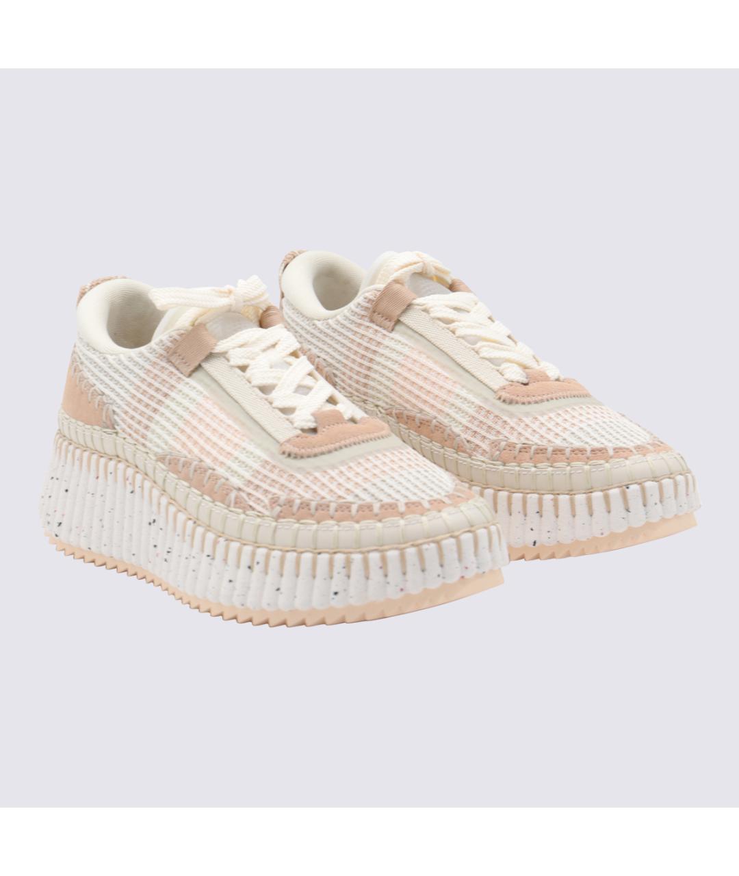 CHLOE Розовые текстильные кроссовки, фото 2