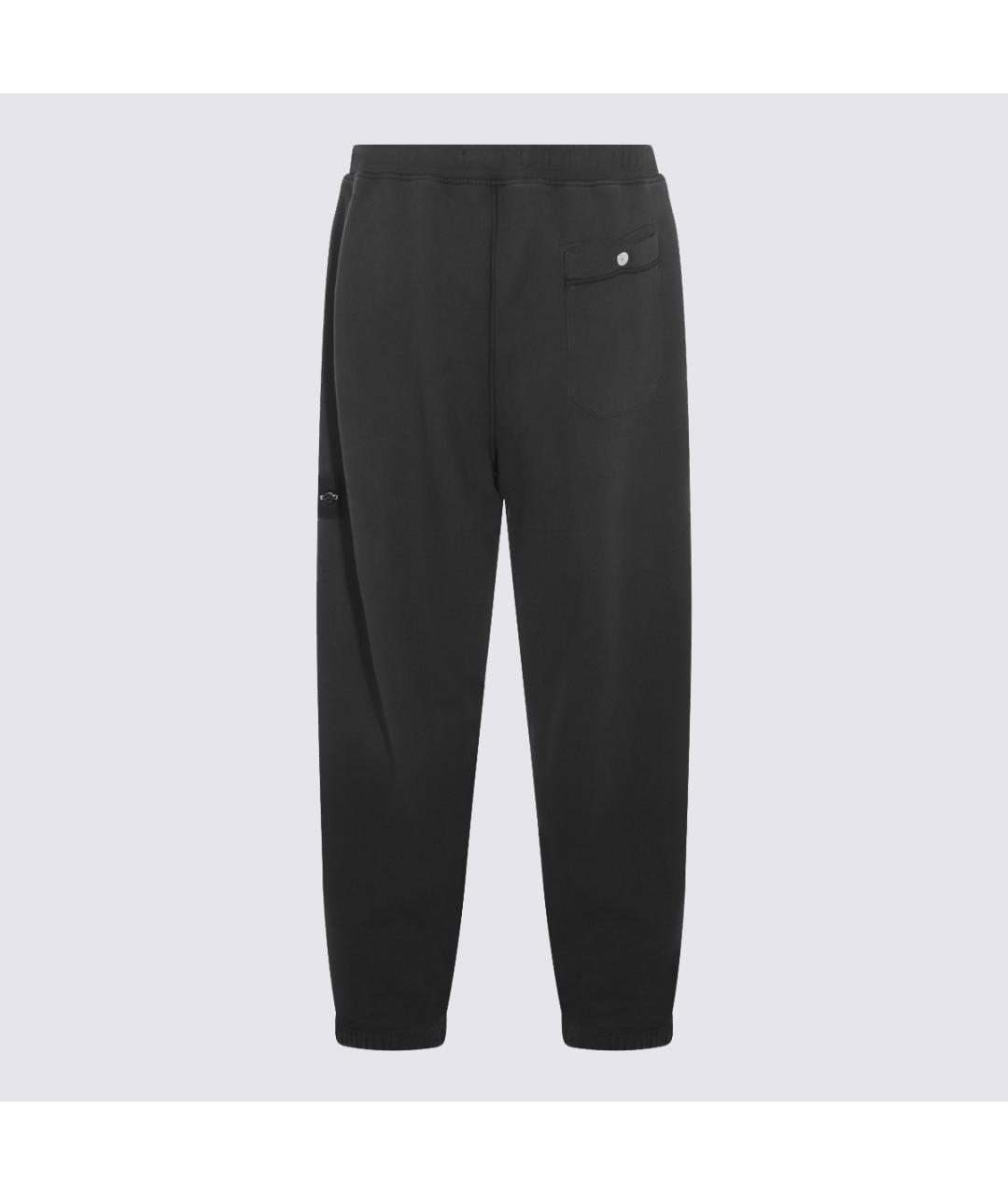 STONE ISLAND Черные хлопковые повседневные брюки, фото 2