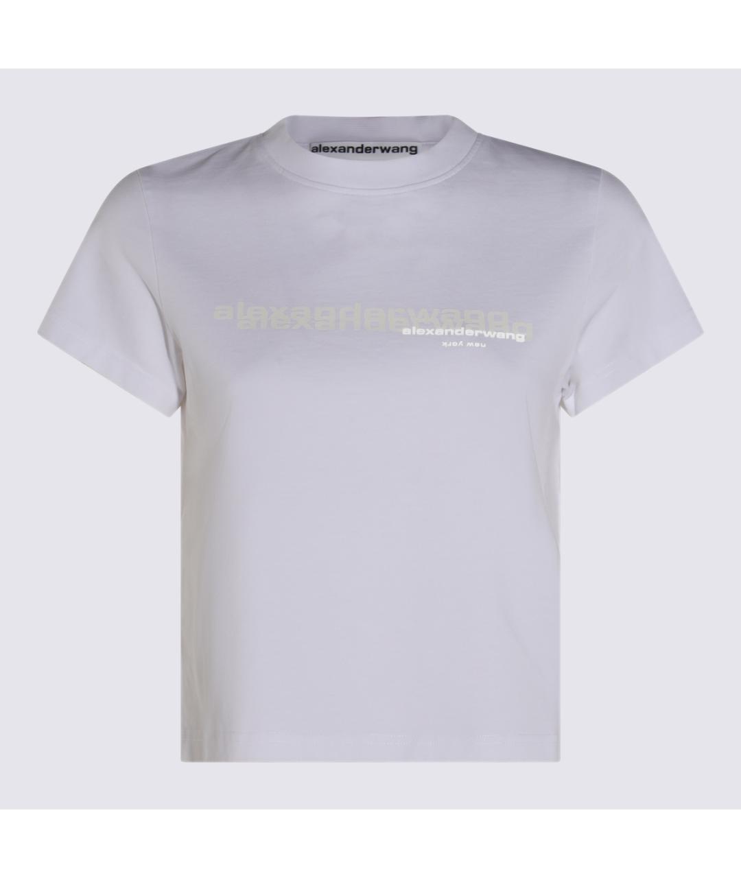 ALEXANDER WANG Белая хлопковая футболка, фото 4