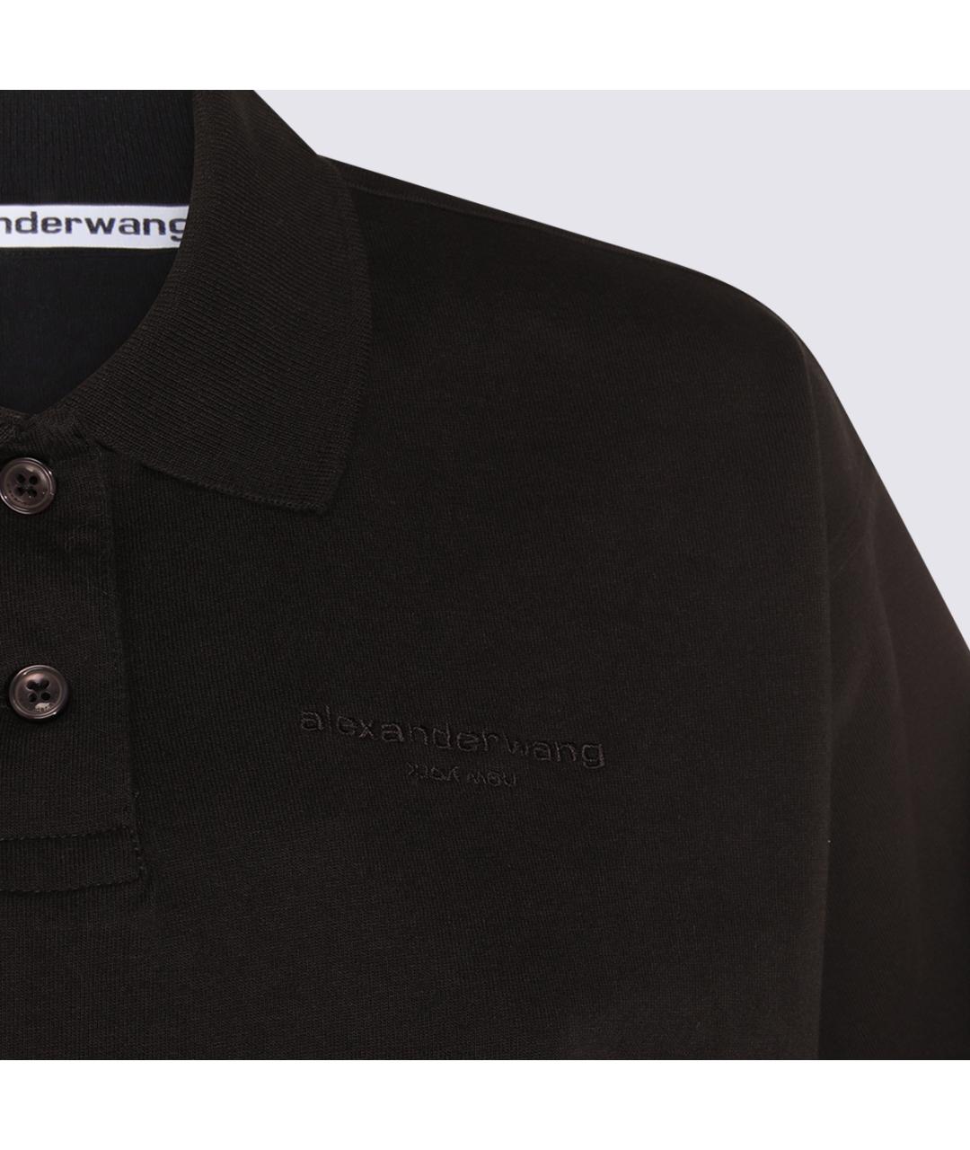 ALEXANDER WANG Черная хлопковая футболка, фото 3
