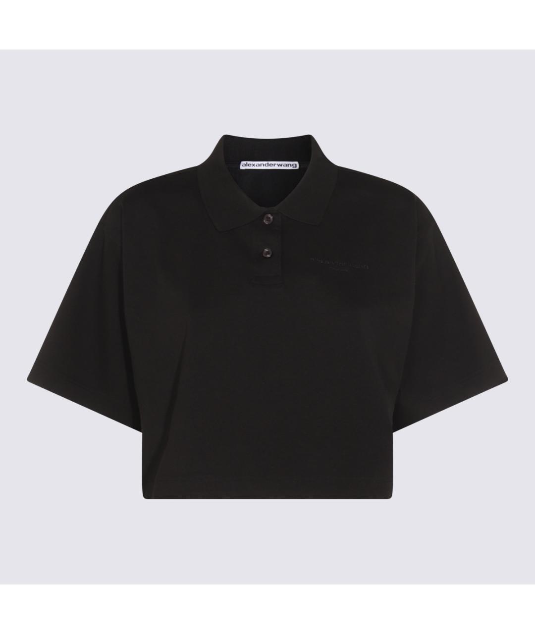 ALEXANDER WANG Черная хлопковая футболка, фото 4