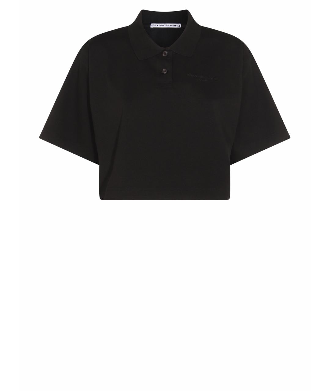 ALEXANDER WANG Черная хлопковая футболка, фото 1