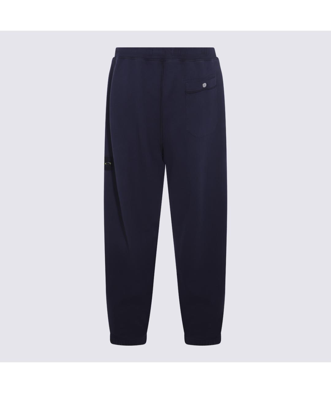 STONE ISLAND Темно-синие хлопковые повседневные брюки, фото 2