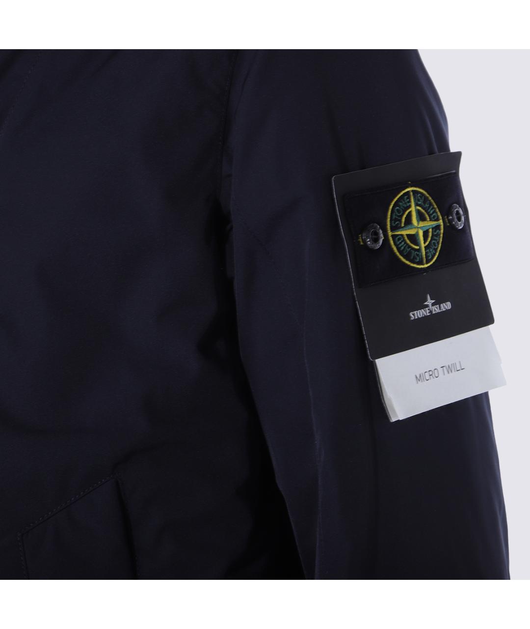 STONE ISLAND Темно-синяя полиамидовая куртка, фото 3
