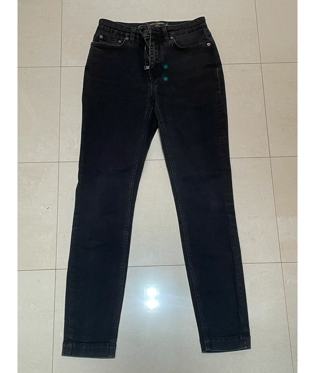 DOLCE&GABBANA Черные хлопко-эластановые джинсы слим, фото 5