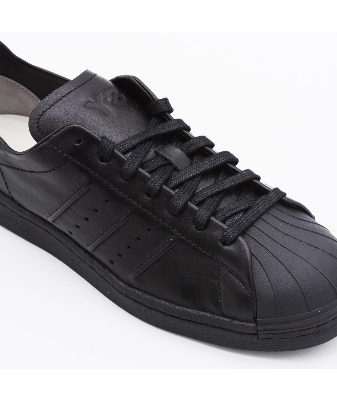 Y-3 Черные низкие кроссовки / кеды, фото 4