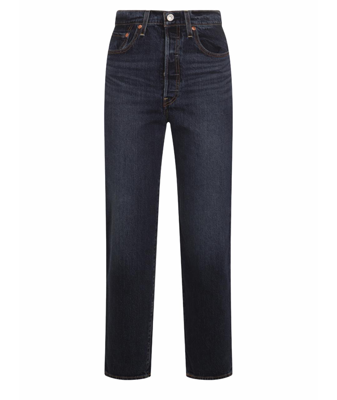 LEVI'S Темно-синие хлопковые прямые джинсы, фото 1