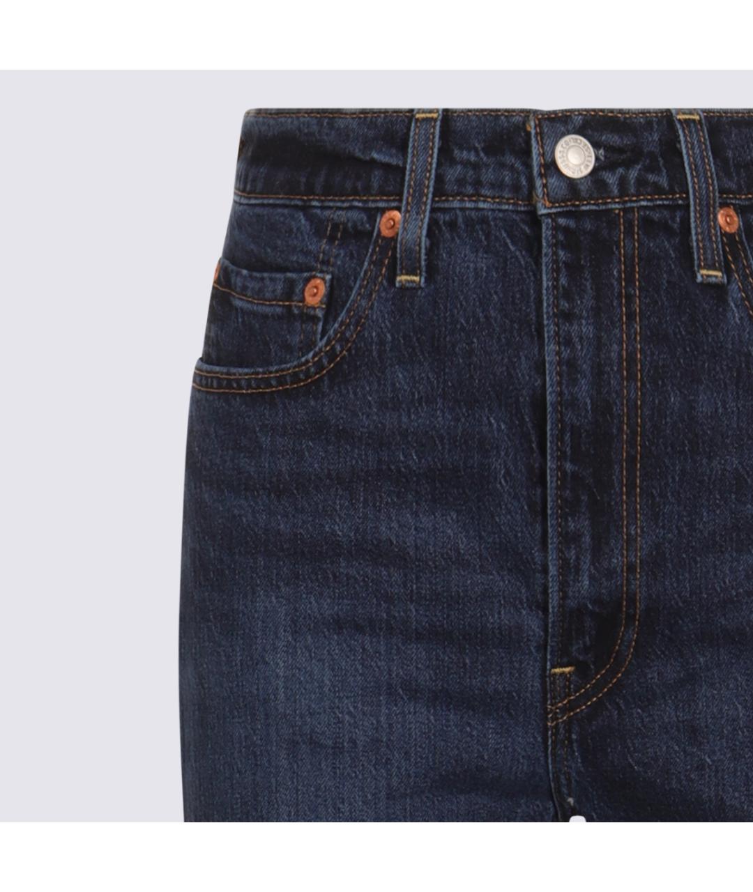 LEVI'S Темно-синие хлопковые джинсы клеш, фото 3