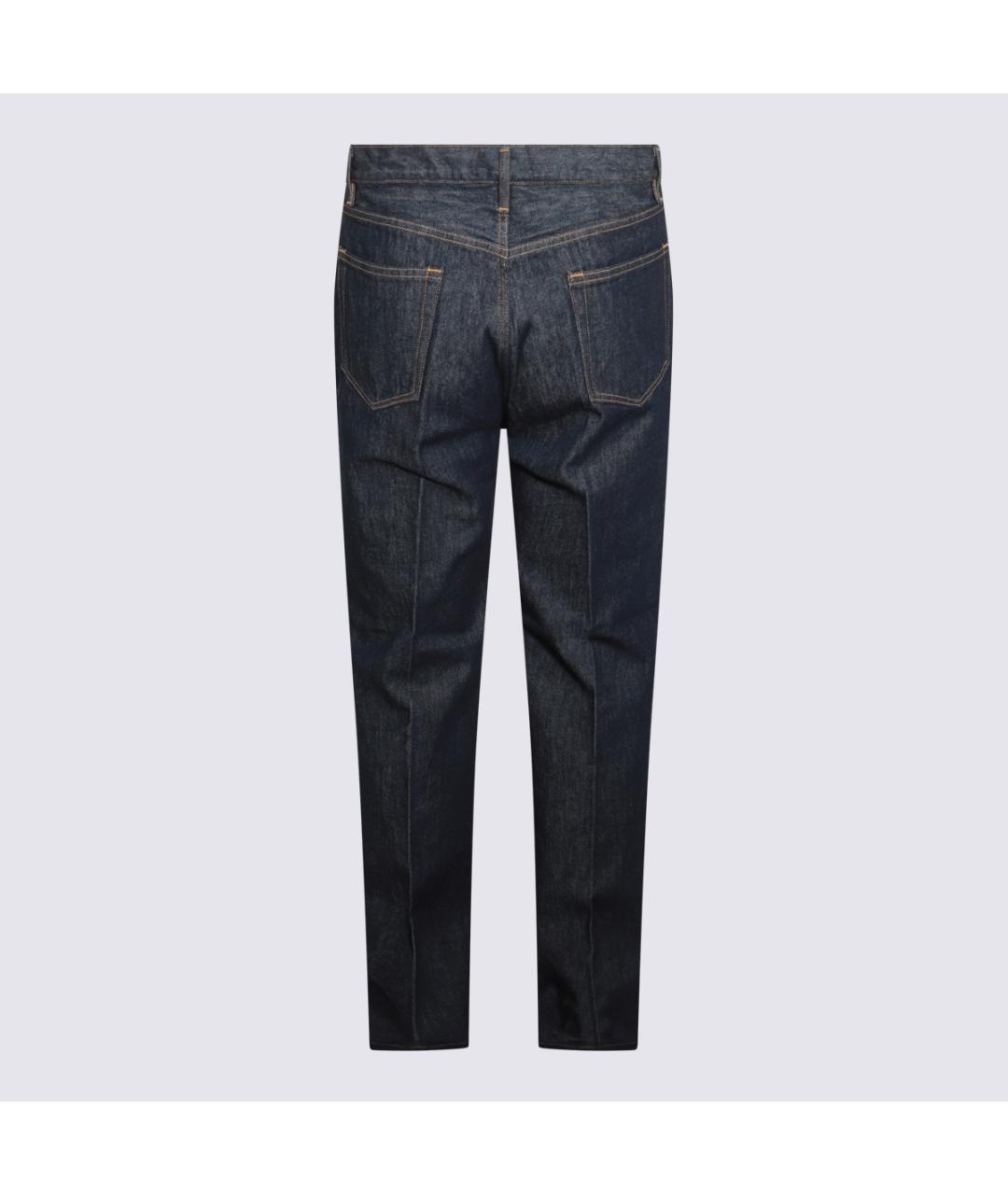 AURALEE Синие хлопковые прямые джинсы, фото 2