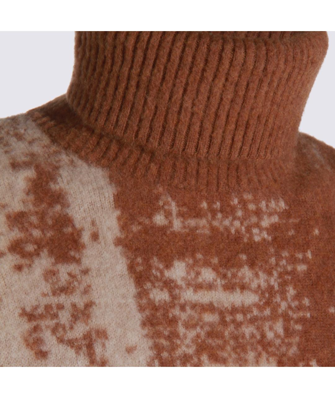 PIACENZA CASHMERE Коричневый шерстяной джемпер / свитер, фото 4