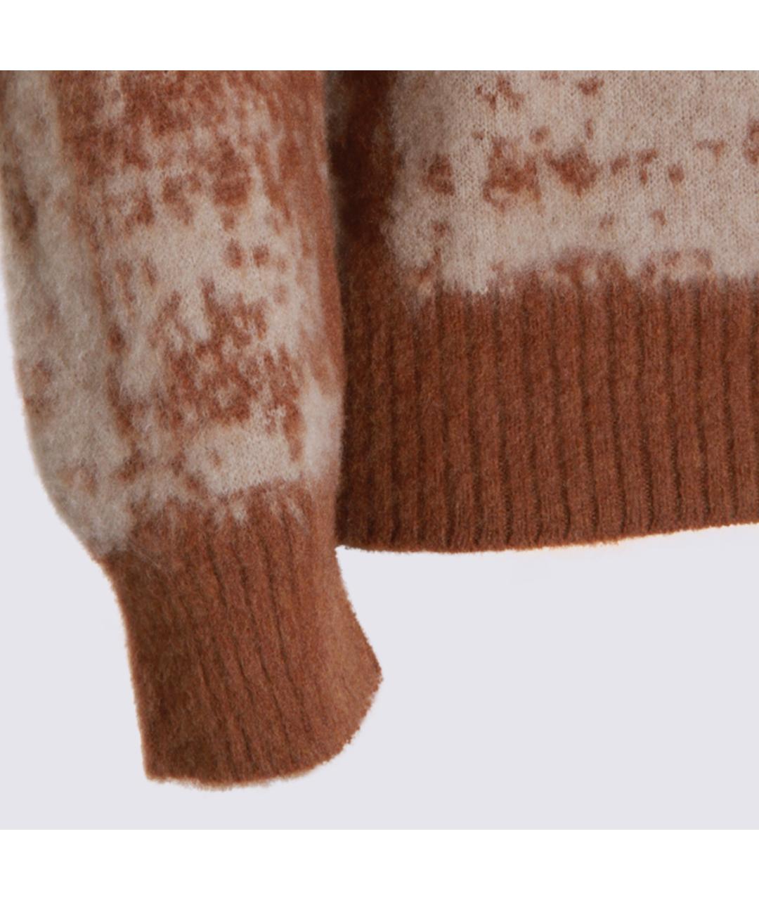 PIACENZA CASHMERE Коричневый шерстяной джемпер / свитер, фото 3