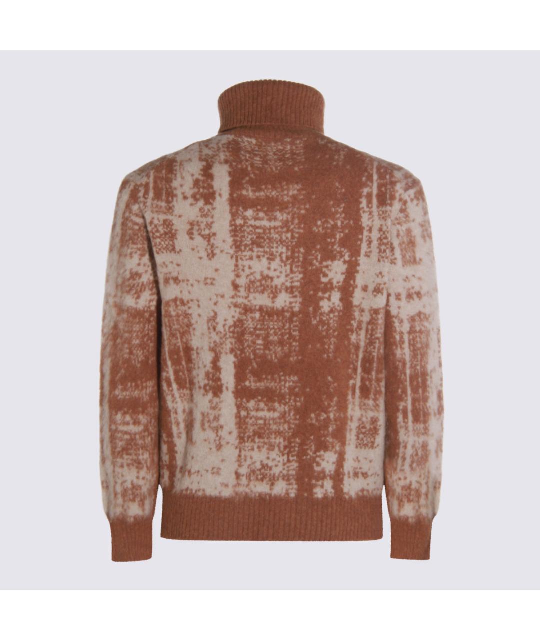 PIACENZA CASHMERE Коричневый шерстяной джемпер / свитер, фото 2