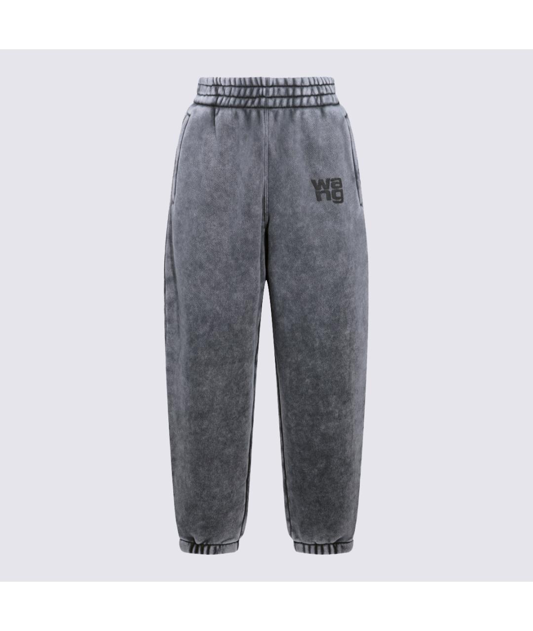 ALEXANDER WANG Серые хлопковые прямые брюки, фото 3