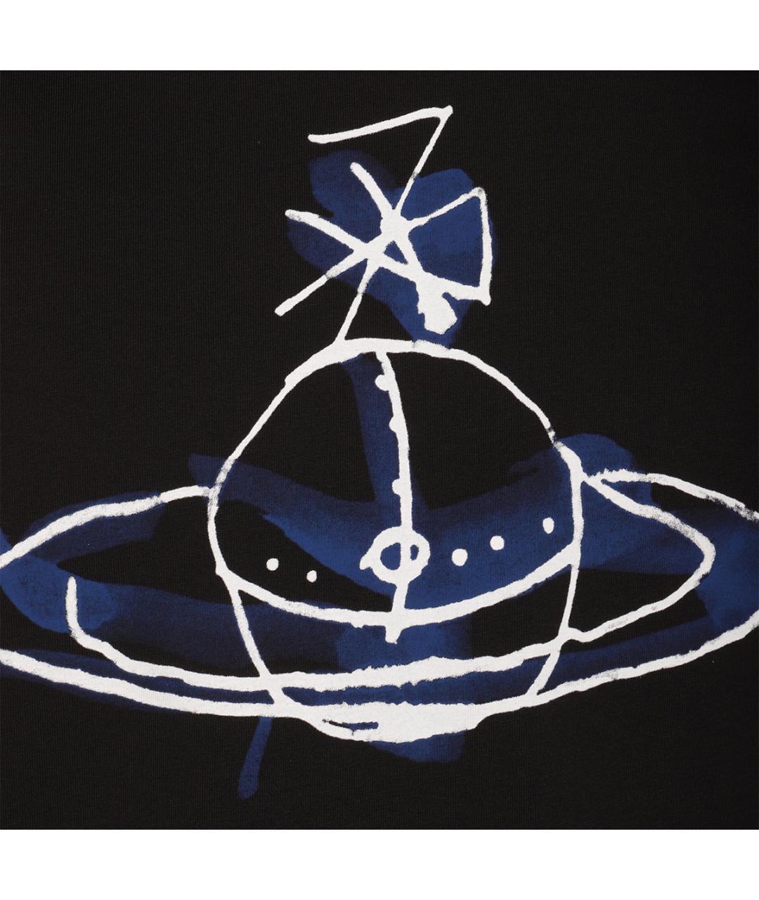VIVIENNE WESTWOOD Черная хлопковая футболка, фото 3