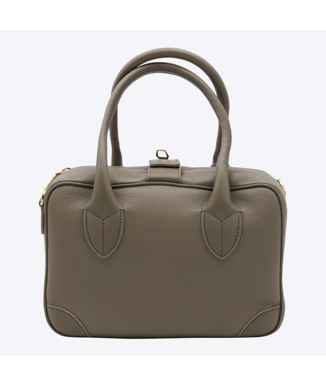 GOLDEN GOOSE DELUXE BRAND Серая кожаная сумка тоут, фото 3