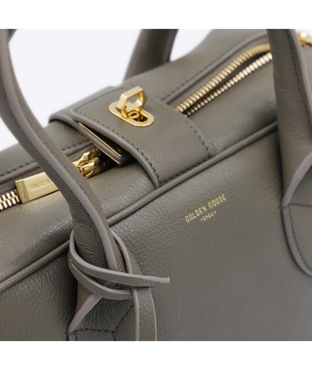 GOLDEN GOOSE DELUXE BRAND Серая кожаная сумка тоут, фото 4