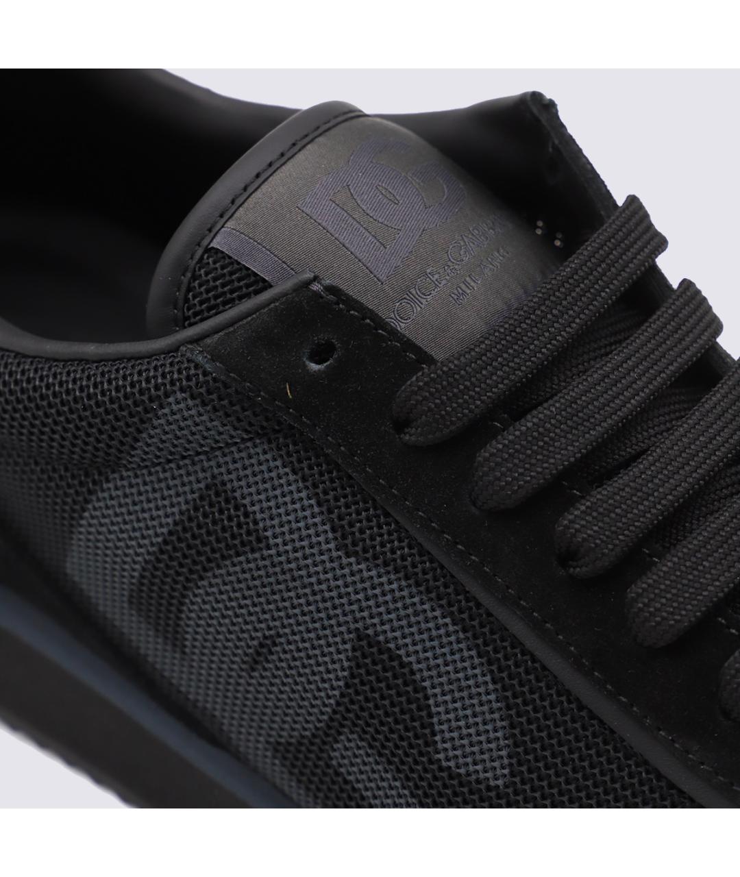 DOLCE&GABBANA Черные низкие кроссовки / кеды, фото 4