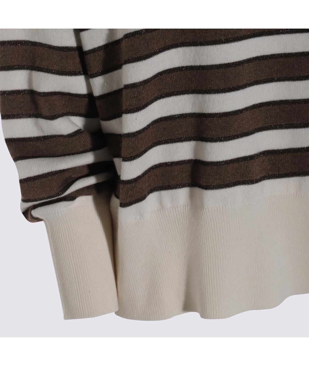 BRUNELLO CUCINELLI Коричневый кашемировый джемпер / свитер, фото 3
