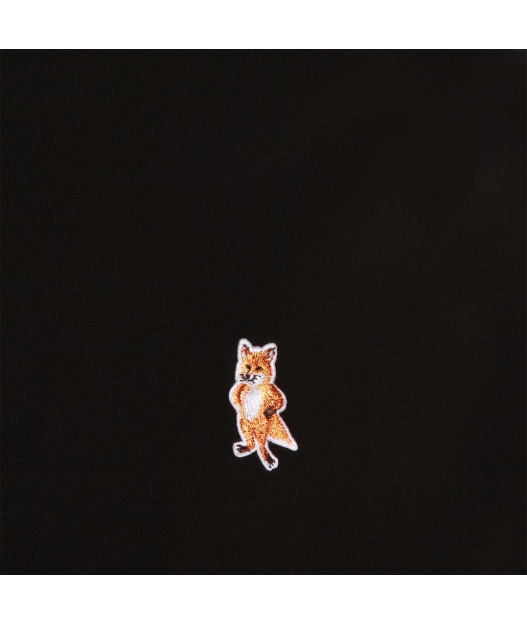 MAISON KITSUNE Черная хлопковая футболка, фото 3
