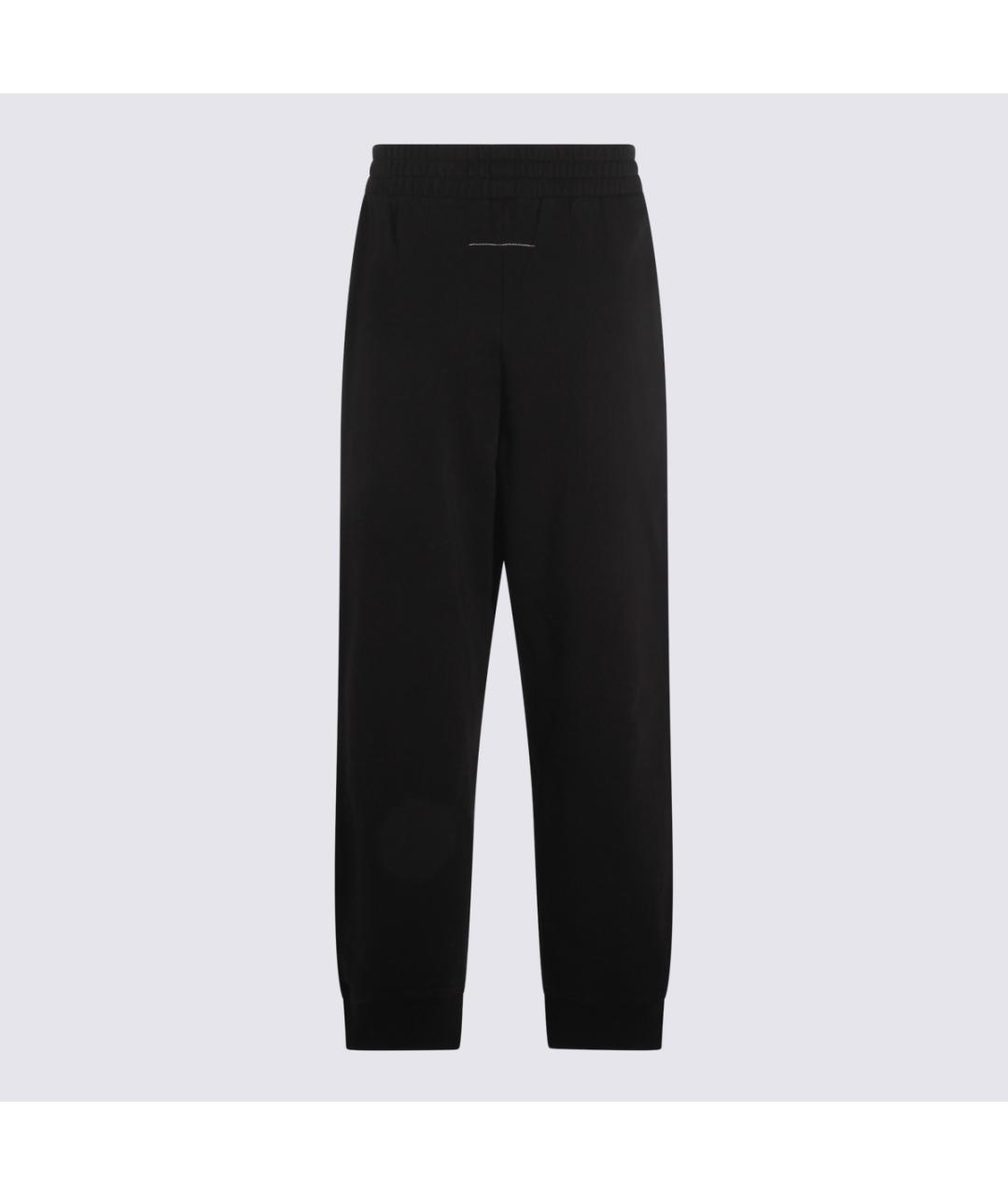 MM6 MAISON MARGIELA Черные хлопковые прямые брюки, фото 2