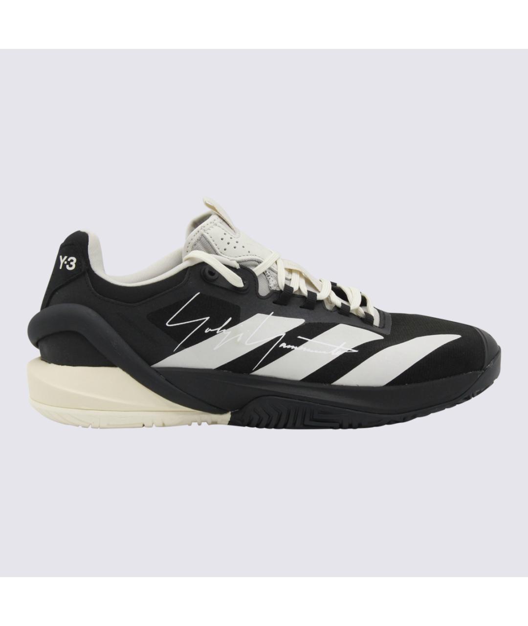 Y-3 Черные синтетические низкие кроссовки / кеды, фото 5