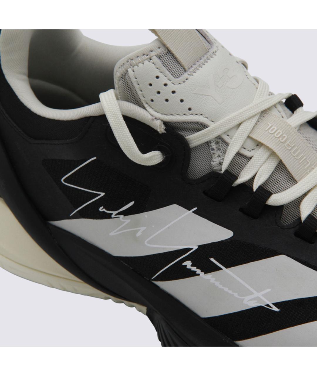 Y-3 Черные синтетические низкие кроссовки / кеды, фото 4