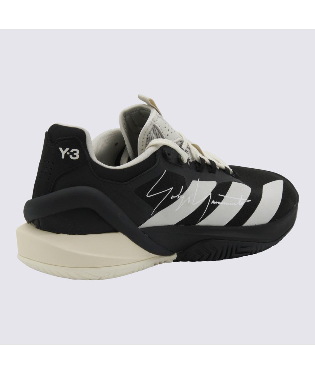 Y-3 Черные синтетические низкие кроссовки / кеды, фото 3