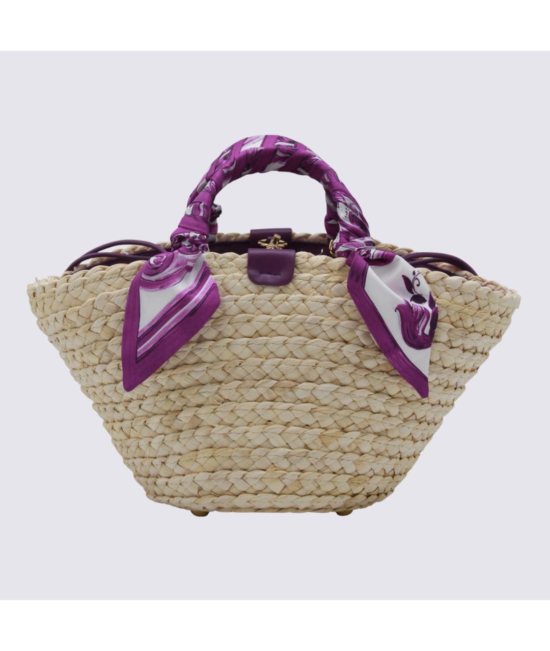 DOLCE&GABBANA Бежевая пелетеная сумка тоут, фото 3