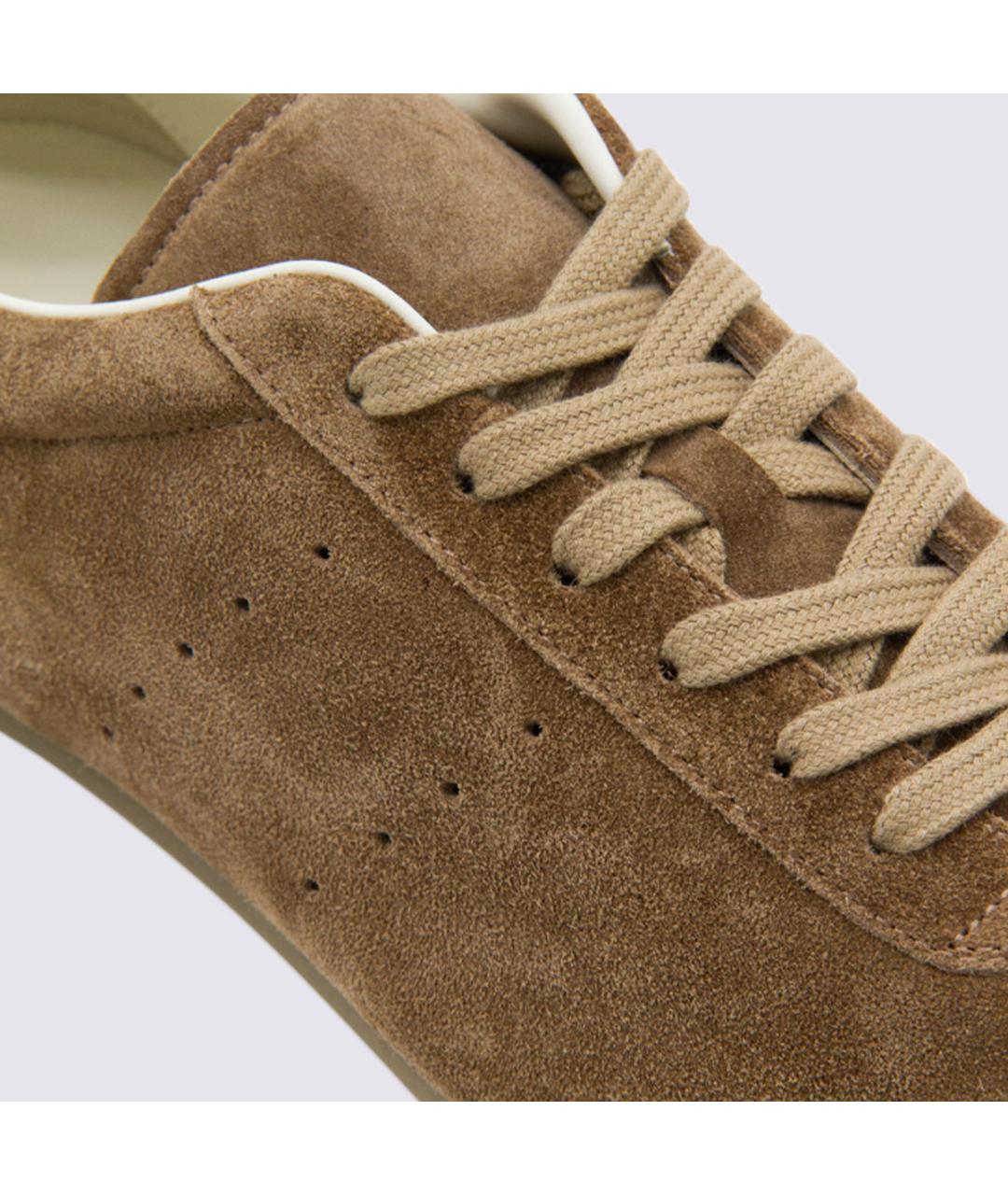 COMMON PROJECTS Бежевые замшевые низкие кроссовки / кеды, фото 4
