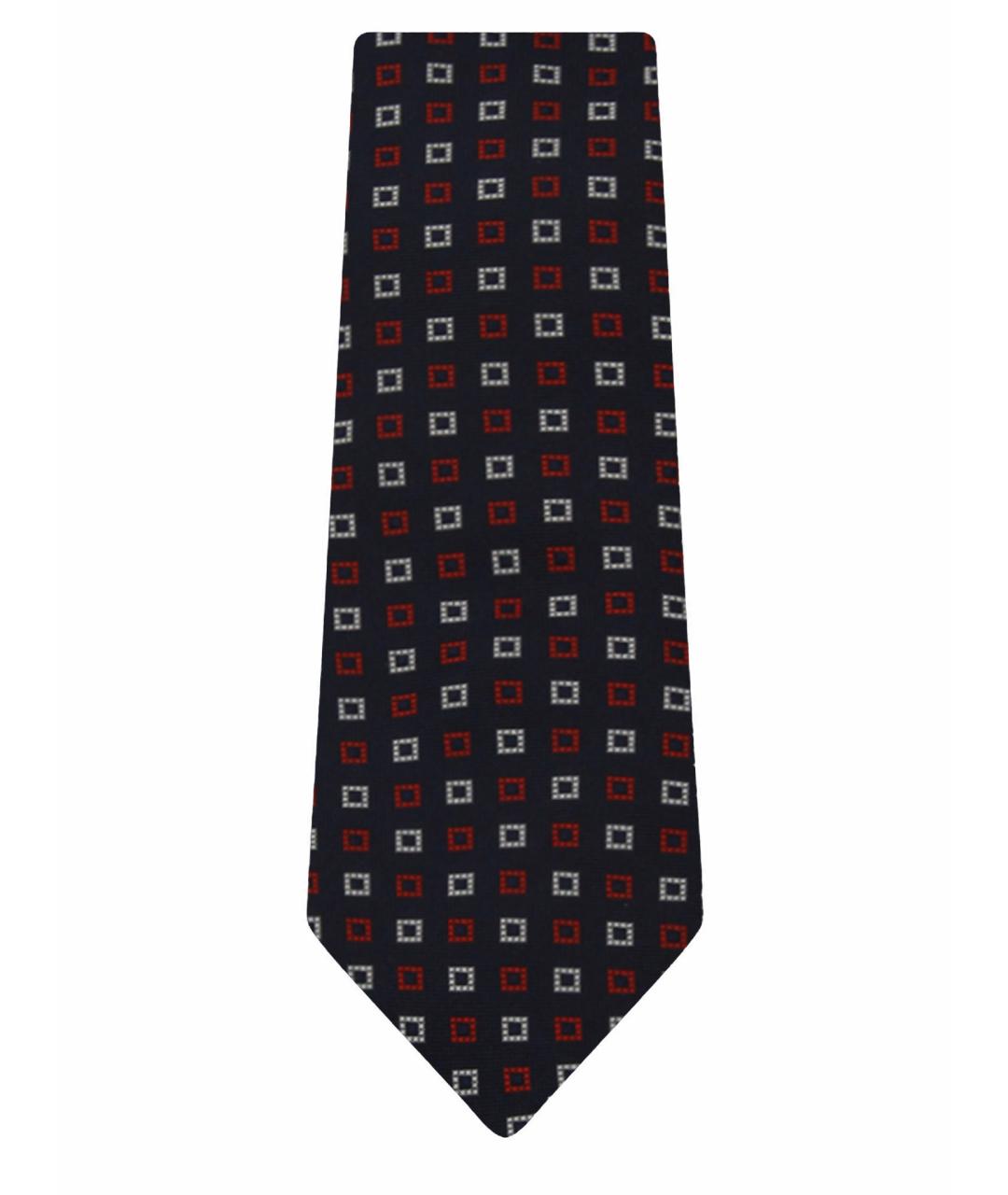 ZEGNA Темно-синий шелковый галстук, фото 1