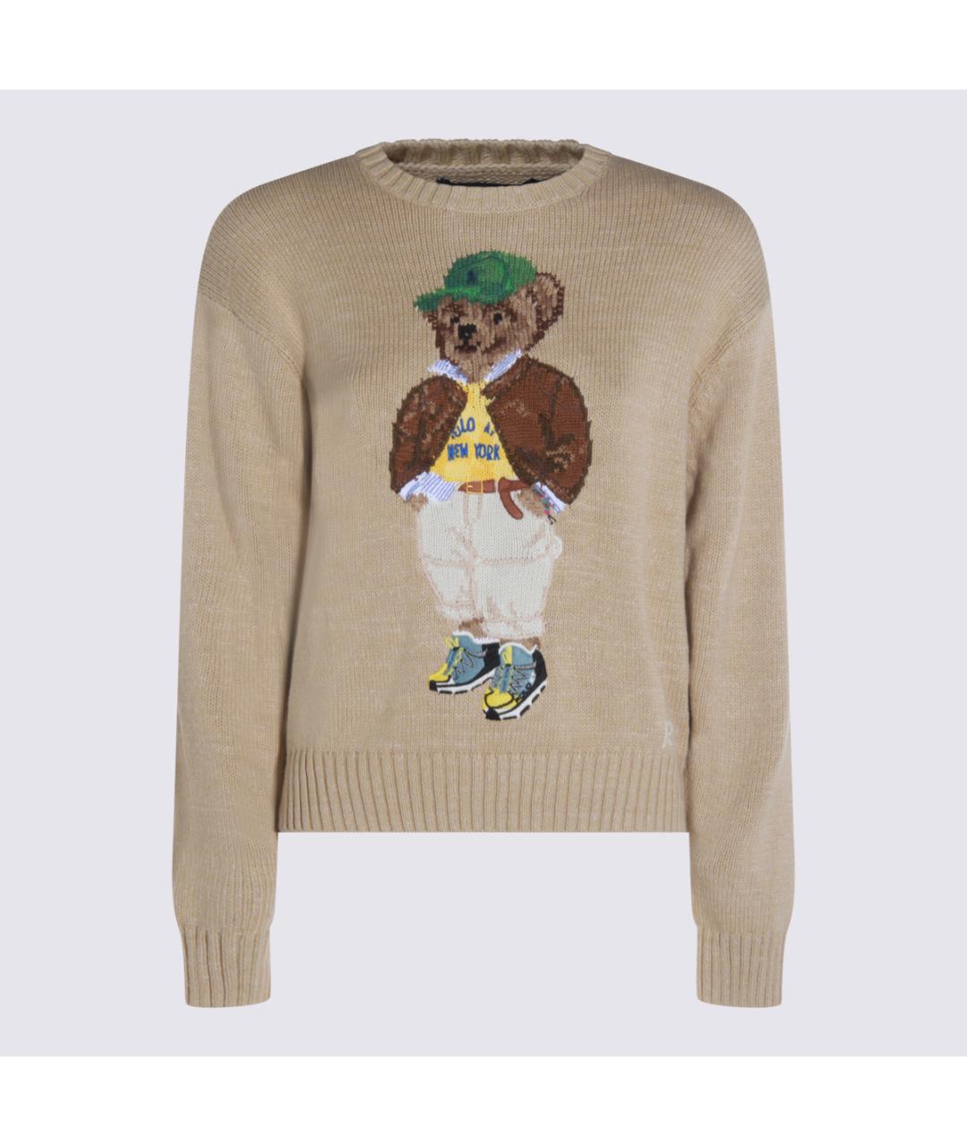 POLO RALPH LAUREN Бежевый хлопковый джемпер / свитер, фото 4