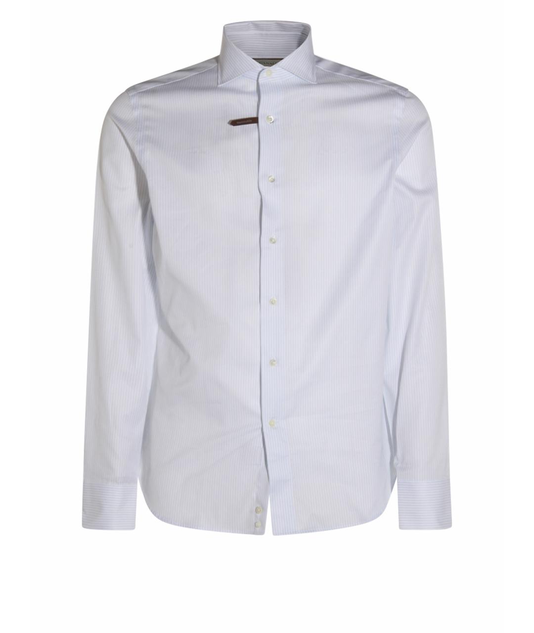 CANALI Белая хлопковая классическая рубашка, фото 1