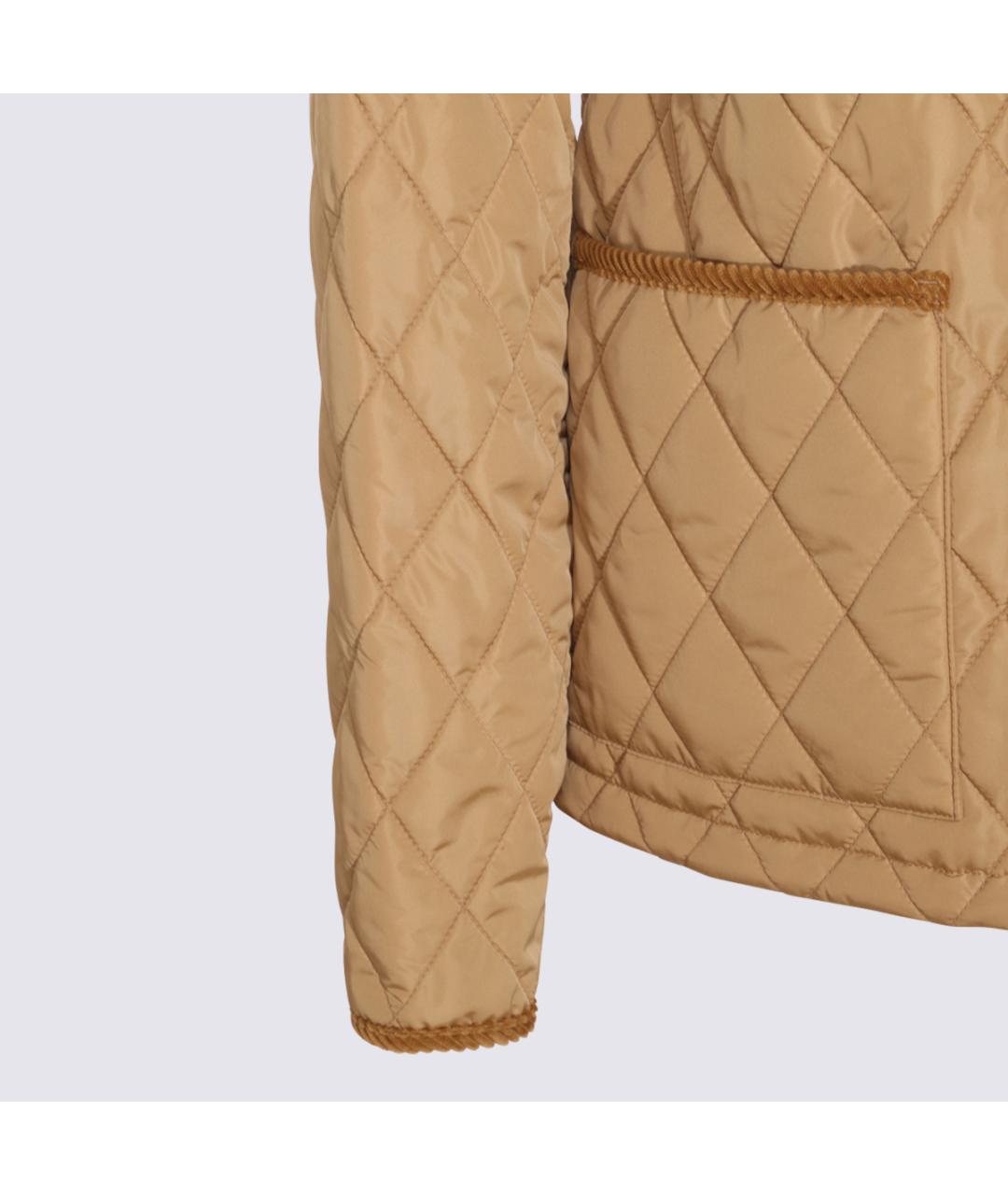 BURBERRY Бежевая полиамидовая куртка, фото 3