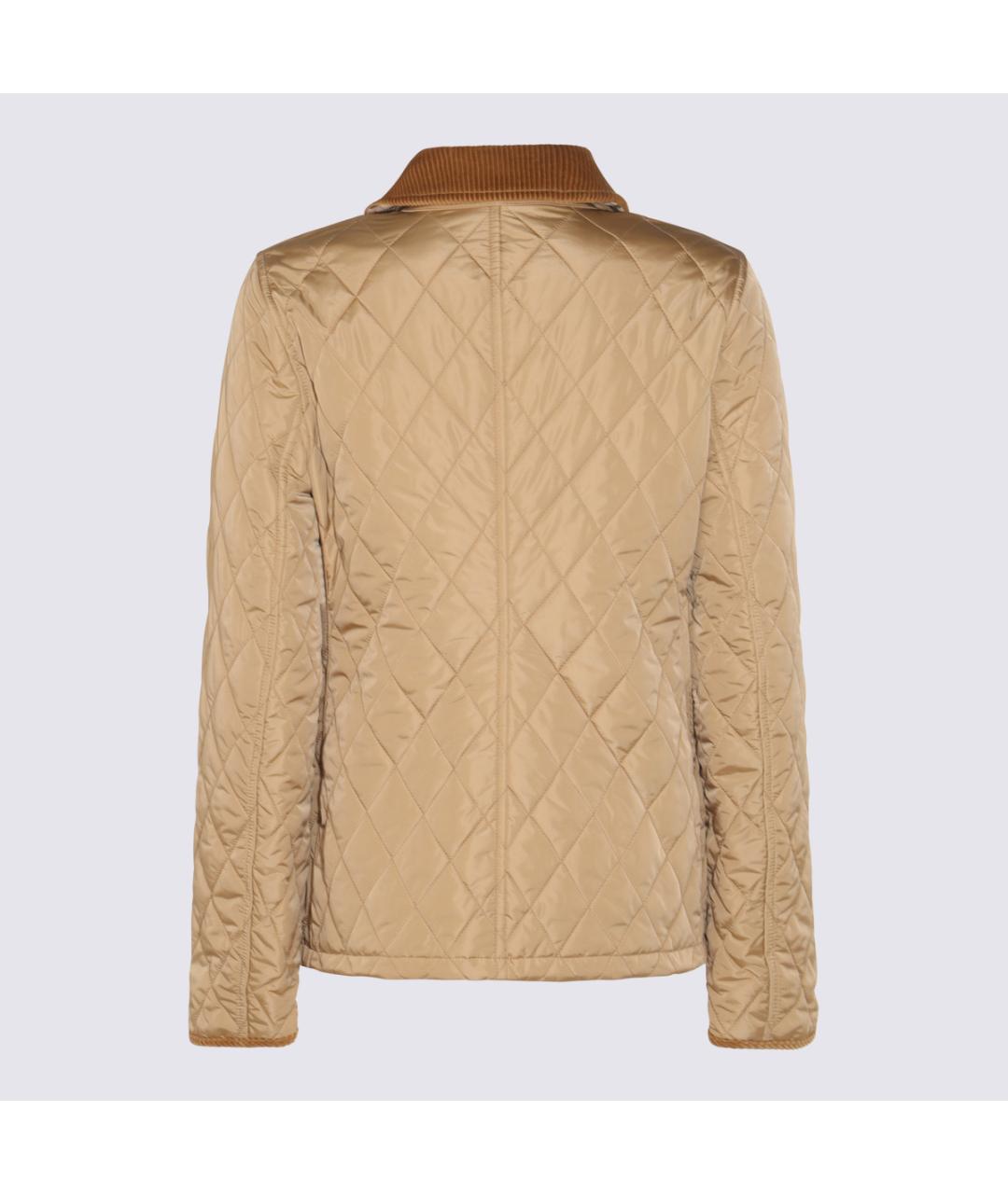 BURBERRY Бежевая полиамидовая куртка, фото 2