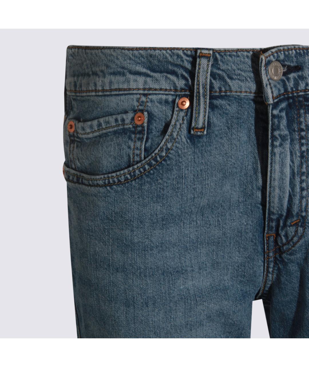 LEVI'S Синие хлопковые прямые джинсы, фото 3